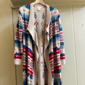 Long jacket by Sundance. Very cool American southwest pattern. Medium